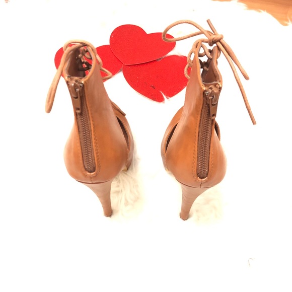 Tan Pointy Lace Up High Heels ✨ - Picture 12 of 15